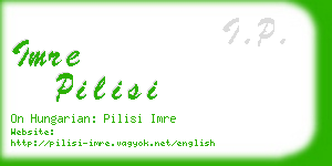 imre pilisi business card